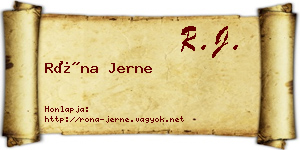 Róna Jerne névjegykártya